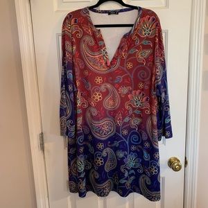 Plus size tunic, 4X, Paisley